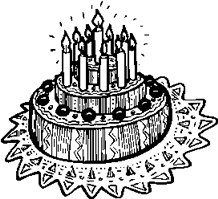 生日蛋糕矢量图