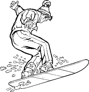 滑雪人物矢量图