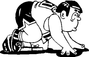 奔跑人物矢量图
