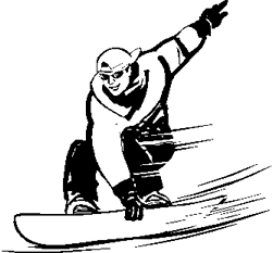 滑雪人物矢量图
