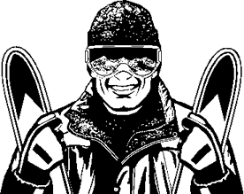 滑雪人物矢量图