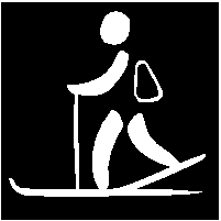 滑雪人物运动矢量图