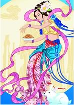 中秋节嫦娥矢量图