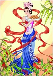 中秋节嫦娥矢量图