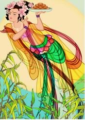 中秋节嫦娥矢量图