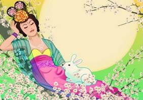中秋节嫦娥矢量图