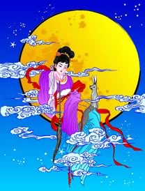 中秋节嫦娥矢量图