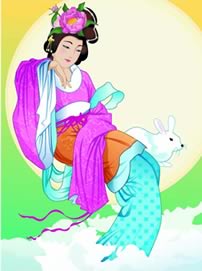 中秋节嫦娥矢量图