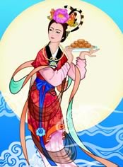中秋节嫦娥矢量图