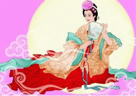 中秋节嫦娥矢量图