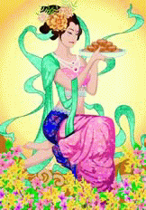 中秋节嫦娥矢量图