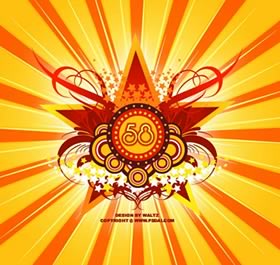 国庆58周年矢量图