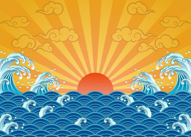 太阳祥云矢量图下载