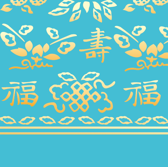 福寿花纹矢量图下载