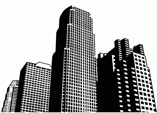 城市高楼建筑矢量图