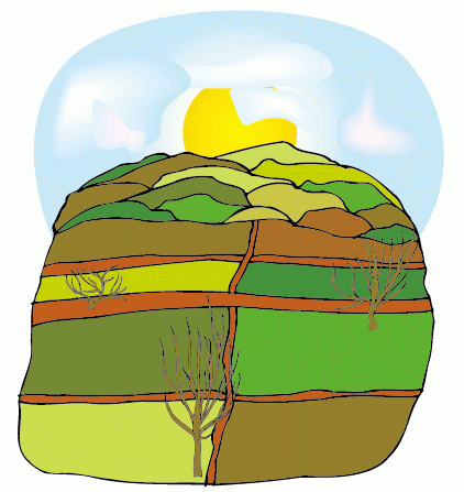 农田风景矢量图