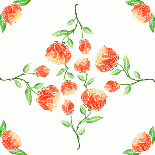 玫瑰花矢量图