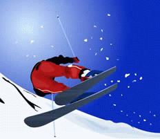 矢量图滑雪