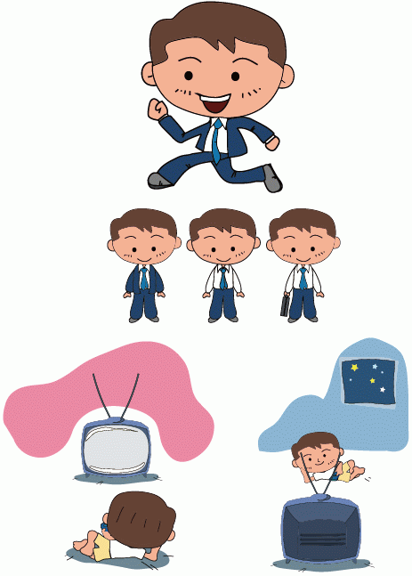 卡通男孩矢量图