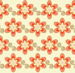 平铺花纹