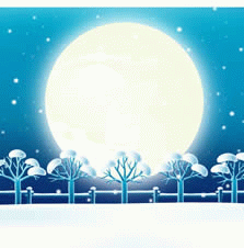 圣诞雪景矢量图