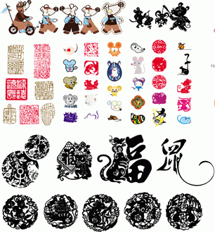 新年鼠矢量图