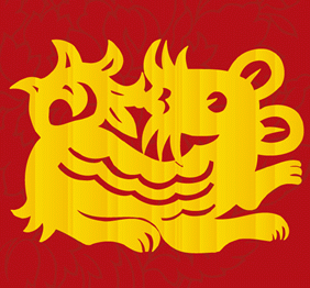 新春吉祥鼠矢量图