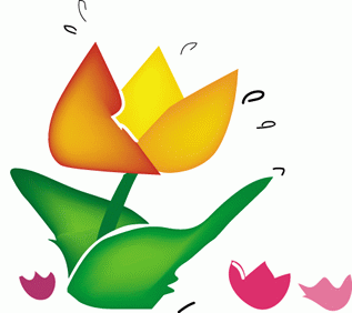 鲜花情人节矢量图