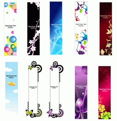 矢量图韩国花纹BANNER
