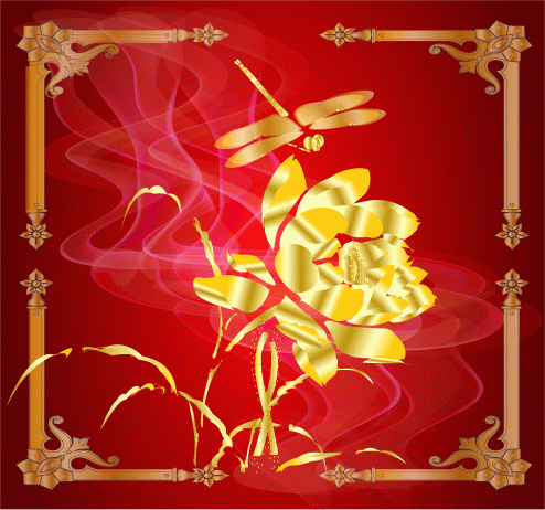 工笔花鸟精美ai矢量图