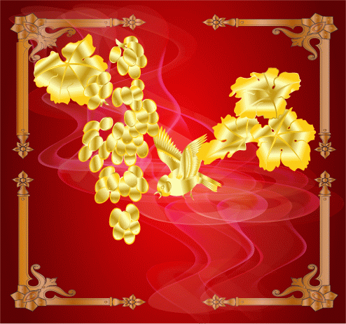 精美花鸟ai矢量图