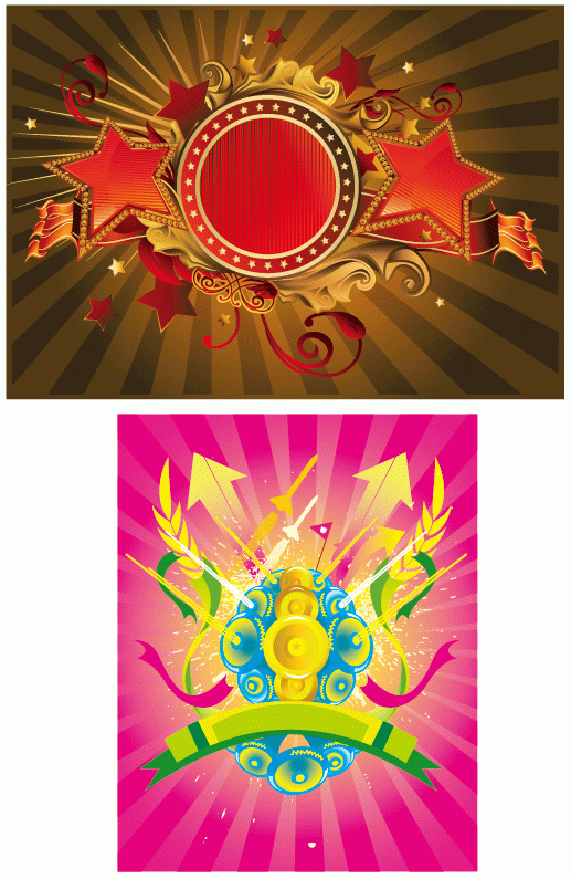 2款超酷潮流插画矢量图