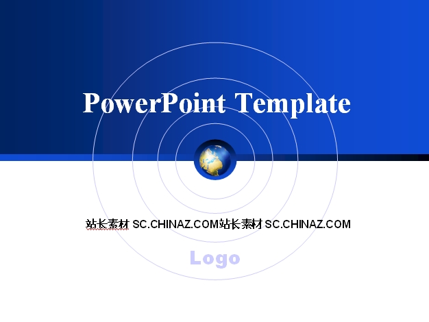 蓝色背景PPT模板下载