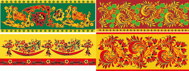 4款古典花纹矢量图