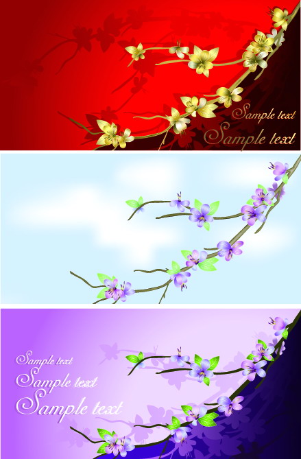 3款梅花矢量图下载