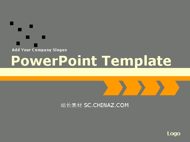橙色商务PPT模板下载