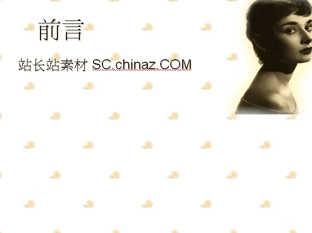 明星美女PPT模板下载