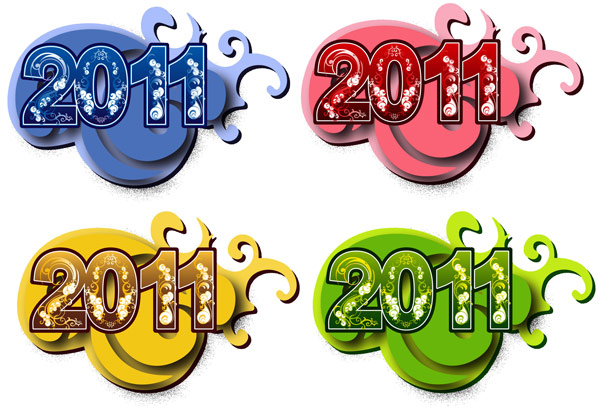 2011字体设计矢量图下载