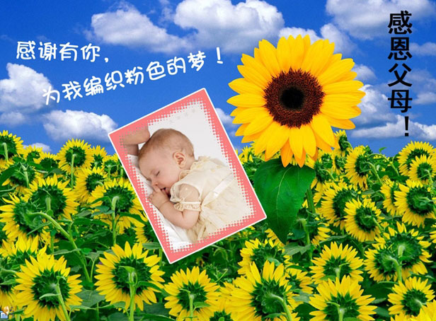 感恩的心PPT模板下载