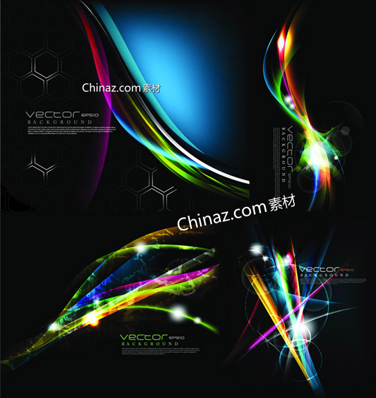 霓虹灯光背景矢量图