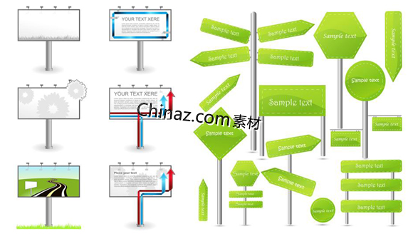 户外广告牌矢量图下载