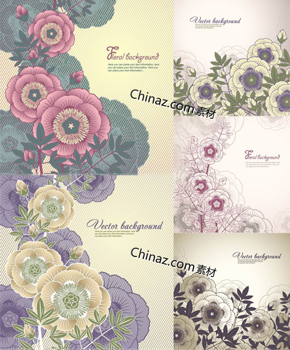 鲜花插画矢量图下载