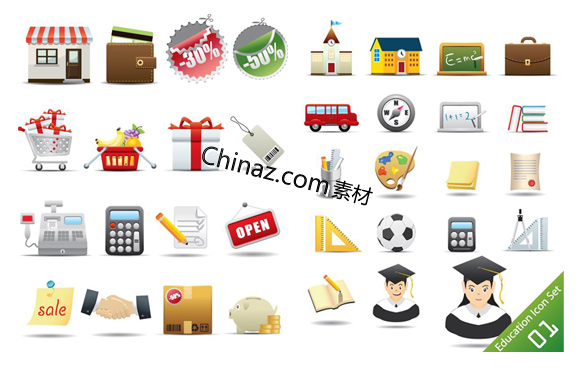 日常生活工作图标矢量素材