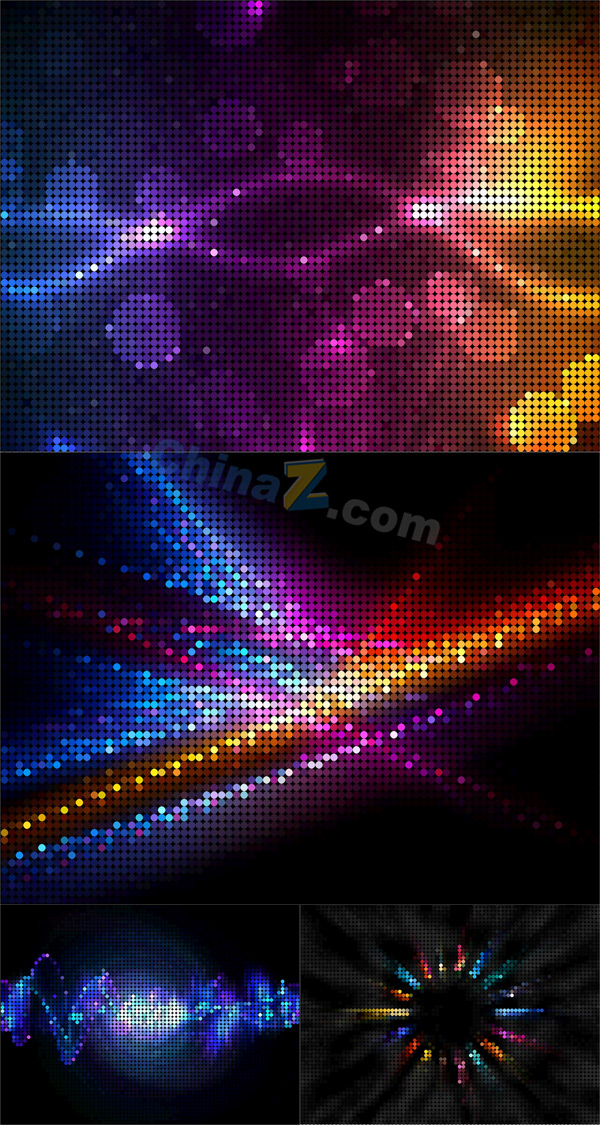 彩色科技背景矢量素材图
