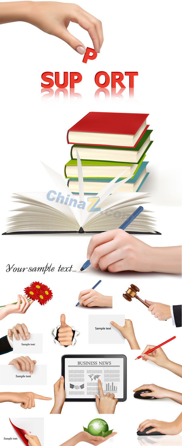 人物手势矢量素材下载