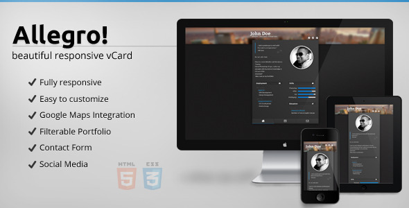 个性名片HTML5模板