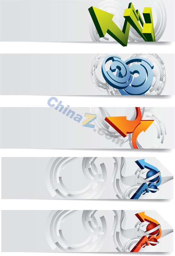 科技箭头banner免费矢量素材