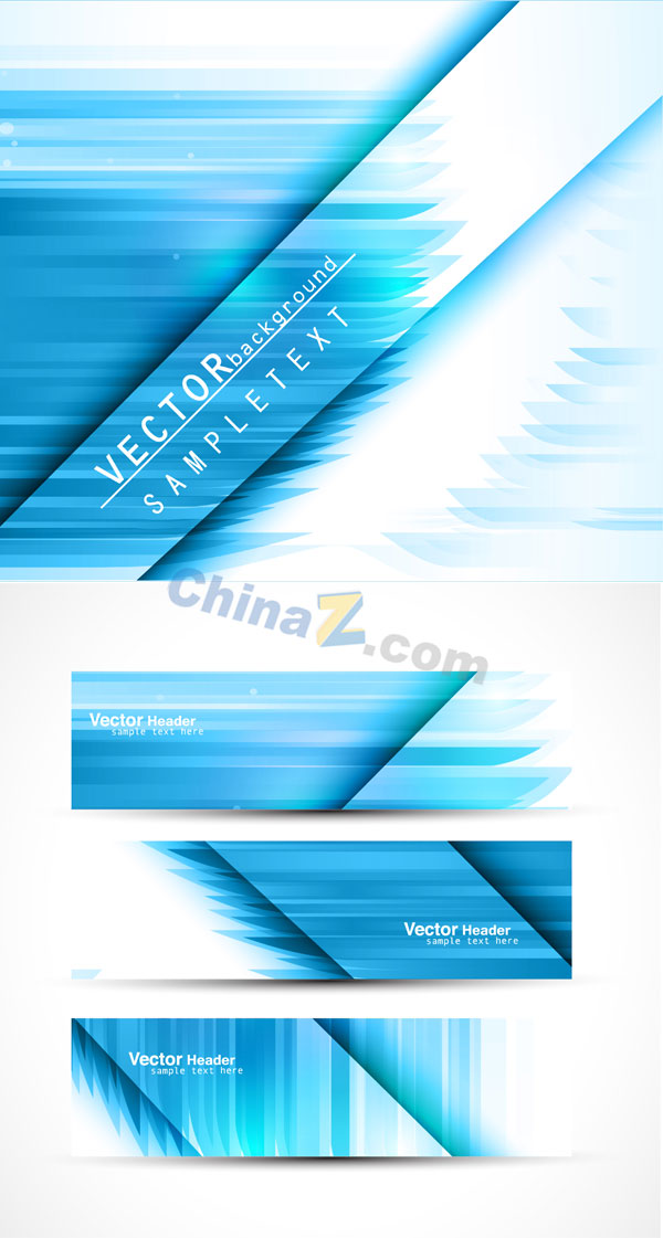 蓝色抽象背景矢量图