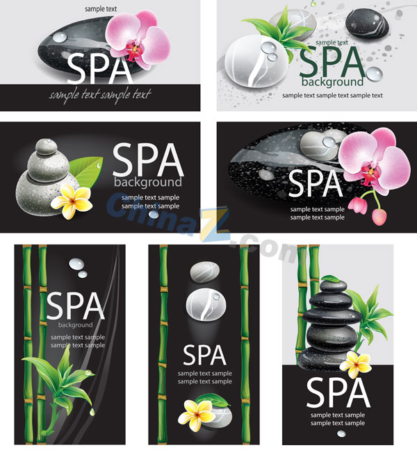 SPA卡片设计矢量素材