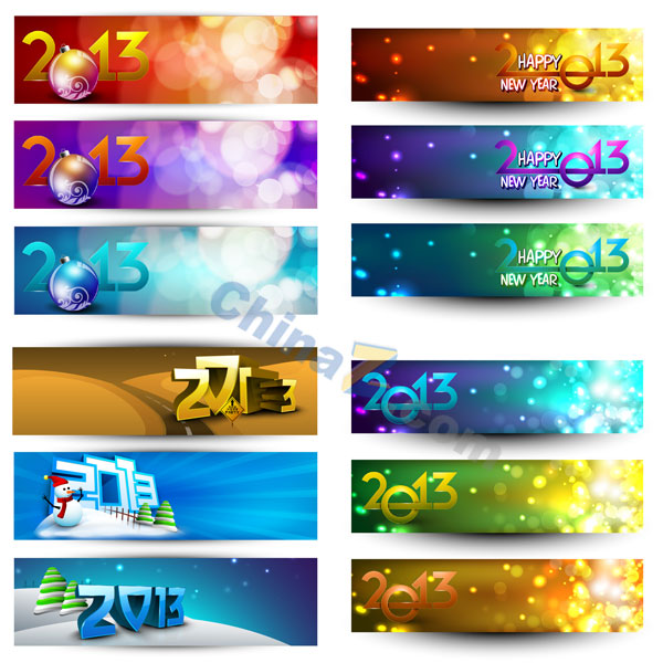 2013新年banner矢量素材